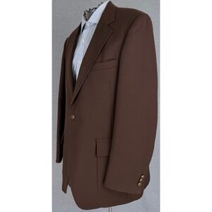 Hardwick Clothes for Gregorys Vintage Brown Blazer Sport Coat 42R Gold Buttons
